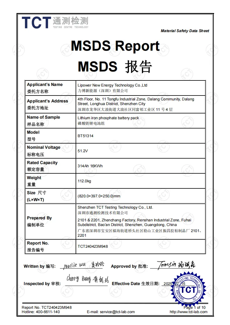 BT513141 MSDS