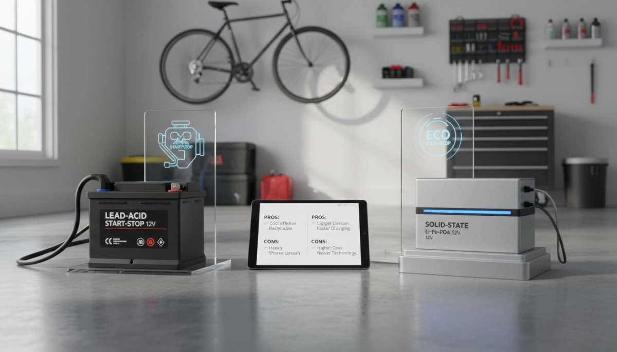 Выбор свинцово-кислотной против твердотельной старт-стоп батареи