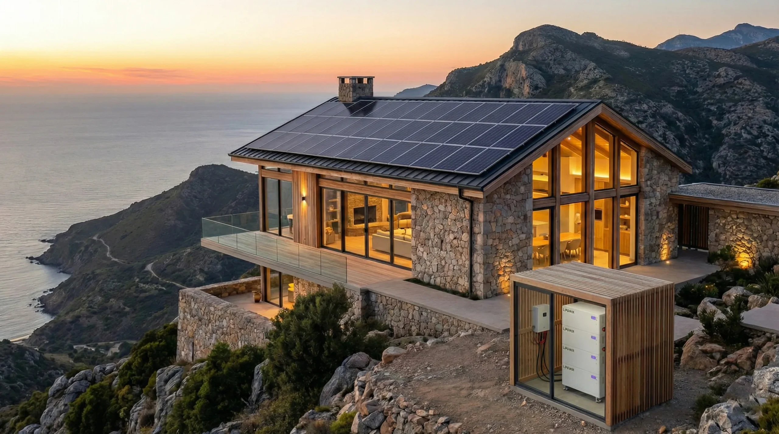 オフグリッド小屋向けソーラーパワーシステム