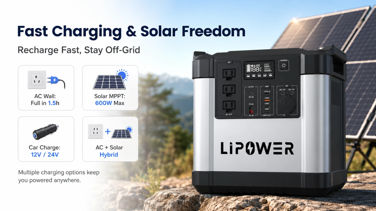 G2000L-S 1.5 hour fast charging